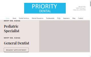 Priority Dental website