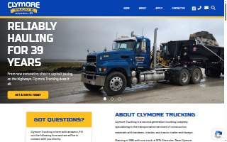 Clymore Trucking website