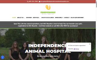 Independence Animal Hospital website