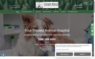 Cedar Ridge Animal Hospital website