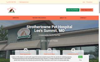Strothertowne Pet Hospital of Lee's Summit website