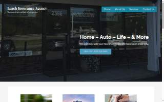 Leach Insurance Agency website