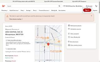 Walgreens of Albuquerque website