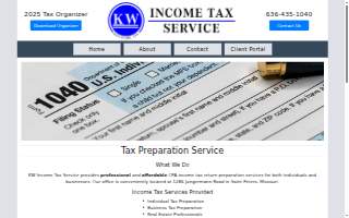 KW Income Tax Service website