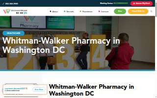 Whitman-Walker Pharmacy website