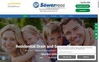 The Sewer Pros of Chesterfield website