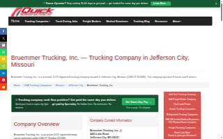 Bruemmer Trucking Inc website
