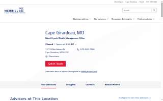 Merrill Lynch Wealth Management of Cape Girardeau website