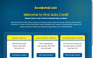 First Auto Credit Cape Girardeau website