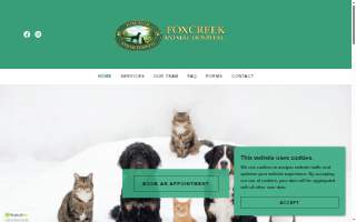 Fox Creek Veterinary Hospital at Manchester Avenue of Ballwin website