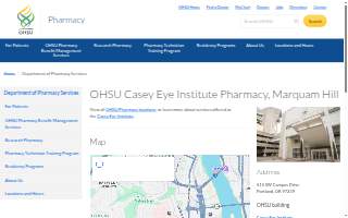 OHSU Casey Eye Institute Pharmacy, Marquam Hill website