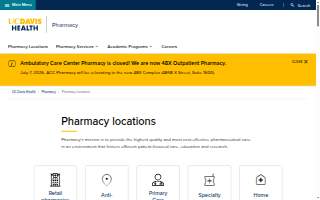 UC Davis Health Pavilion pharmacy website