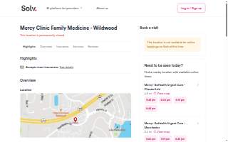 Mercy Clinic Family Medicine - Wildwood website