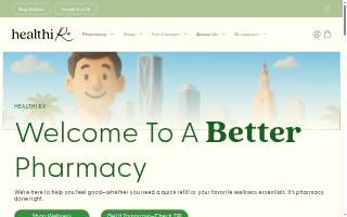 Healthi Rx Pharmacy website