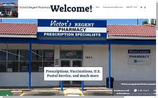 Victor's Regent Pharmacy website
