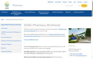 OHSU Pharmacy, Richmond website