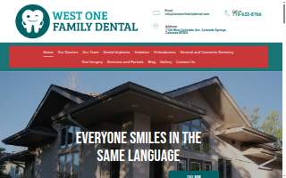 West One Family Dental website