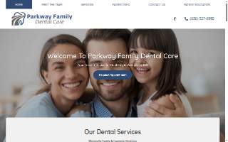 Parkway Family Dental Care website