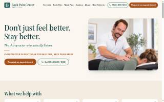 Back Pain Center Wentzville website