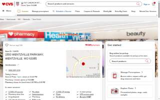 CVS Pharmacy of Wentzville website