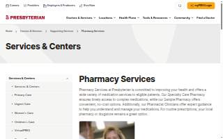 Presbyterian Specialty Pharmacy website