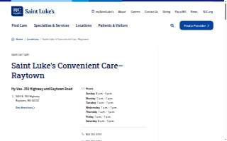 Saint Luke's Convenient Care - Hy-Vee 350 Highway & Gregory website