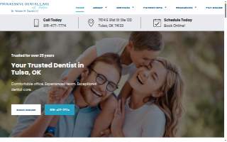 Progressive Dental Care of Tulsa website