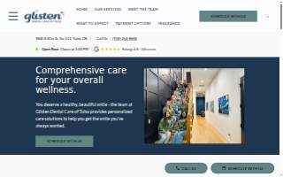 Glisten Dental Care of Tulsa website