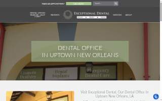 Exceptional Dental of Uptown website