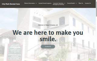 City Park Dental Care website