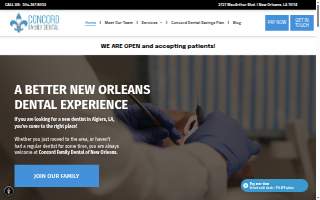Concord Family Dental website