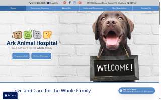 Ark Animal Hospital website