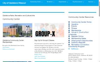 Gladstone Community Center website