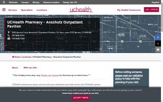 UCHealth Pharmacy - Anschutz Outpatient Pavilion website