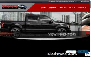 Gladstone Auto Sales website