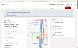 Walgreens Pharmacy of Grandview website