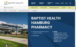 Baptist Health Hamburg Pharmacy website