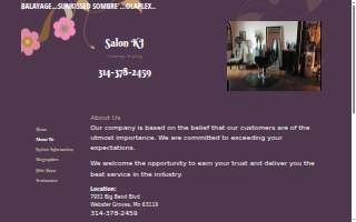 Salon Kj website