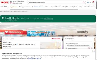 MinuteClinic at CVS of Webster Groves website