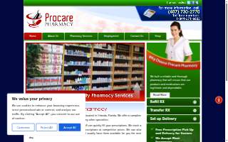 Procare Pharmacy website