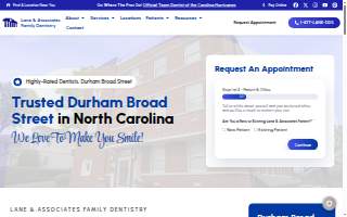 Lane & Associates Family Dentistry - Durham Broad Street website