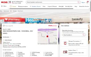 CVS Pharmacy of Hannibal website
