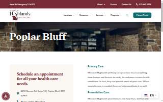 Missouri Highlands Health Care - Poplar Bluff website