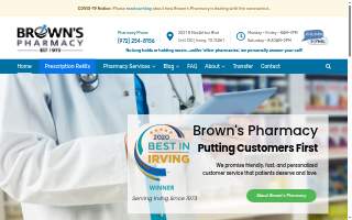 Brown's Pharmacy website
