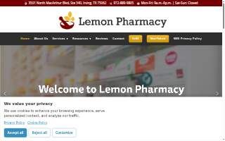 Lemon Pharmacy website
