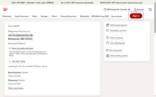 Walgreens Pharmacy of Kirkwood website
