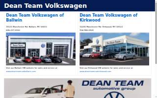 Dean Team Volkswagen of Kirkwood website