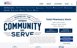 Total Pharmacy Ennis website