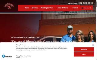 Olive Branch Plumbing Co of Southaven website