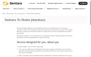Sentara To Home website